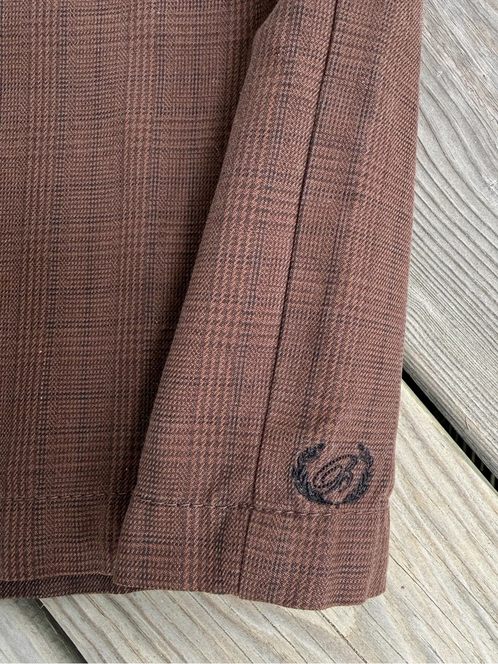 Billabong Boys Vintage Skater Shorts Size 10 23 Micro Plaid Brown Back to School
